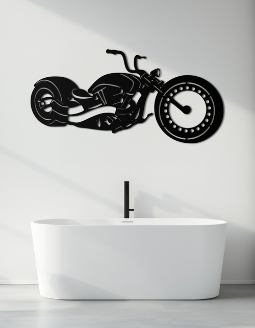 Load image into Gallery viewer, Motorcycle Metal Wall Art - Biker Decor for Garage & Man Cave- KAF172