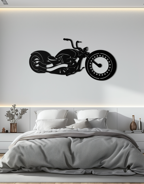 Load image into Gallery viewer, Motorcycle Metal Wall Art - Biker Decor for Garage & Man Cave- KAF172