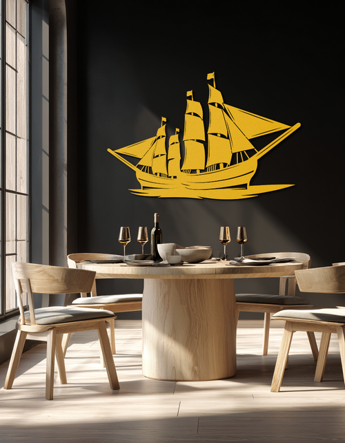 Load image into Gallery viewer, Pirate Ship Metal Wall Art - Nautical Decor for Home & Office- KAF175