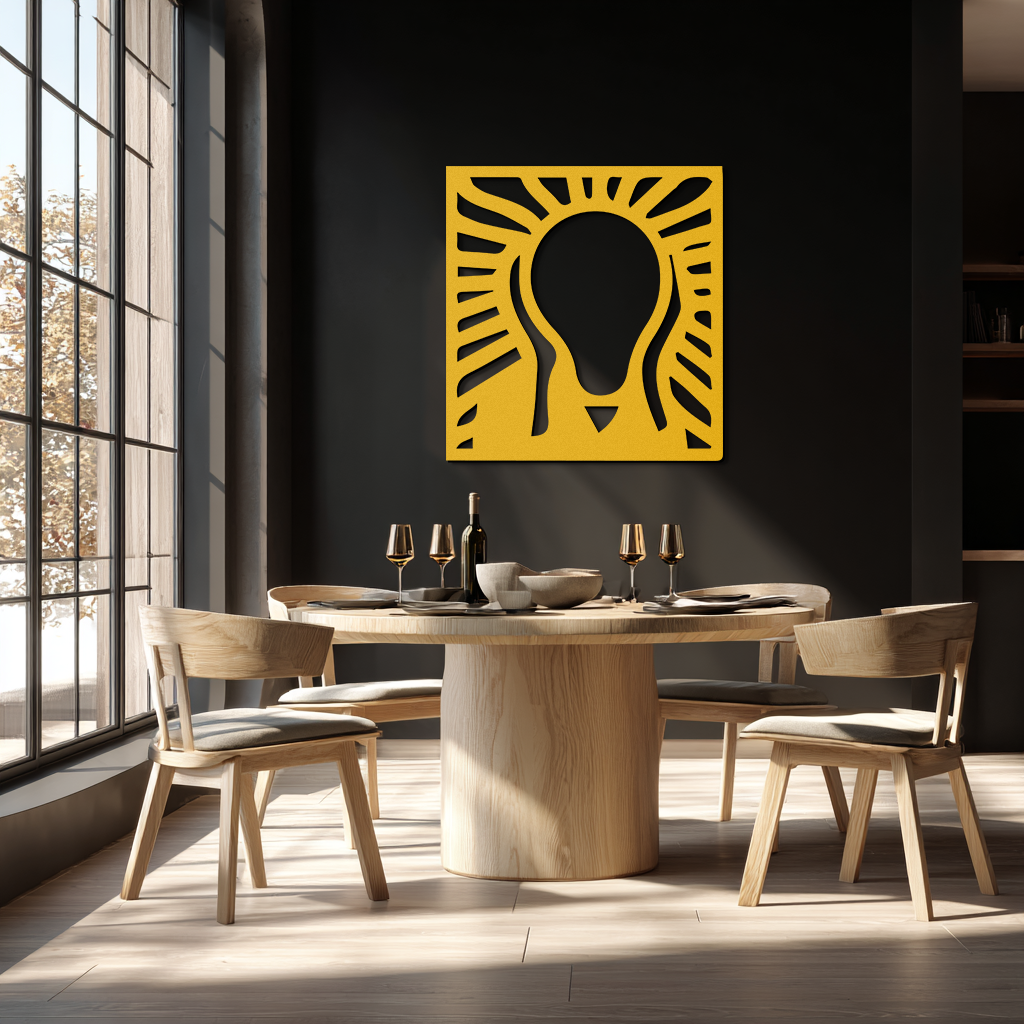 The Scream Metal Wall Art - Minimalist Expressionist Decor- KAF179