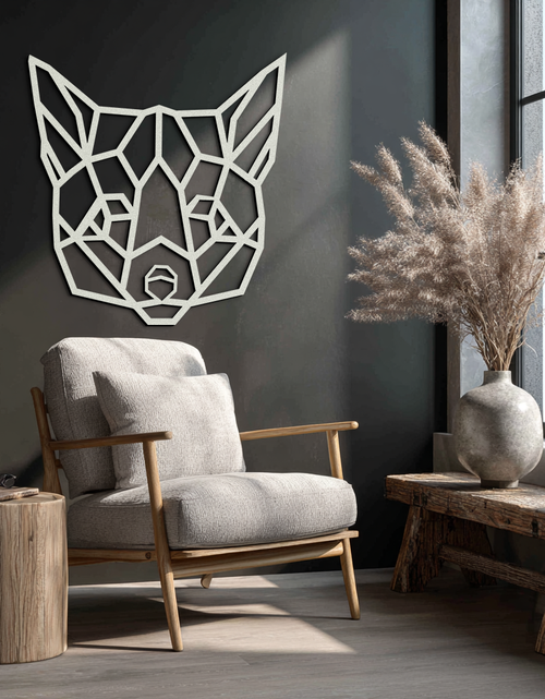 Load image into Gallery viewer, Geometric Fox Metal Wall Art - Modern Minimalist Decor- KAF182