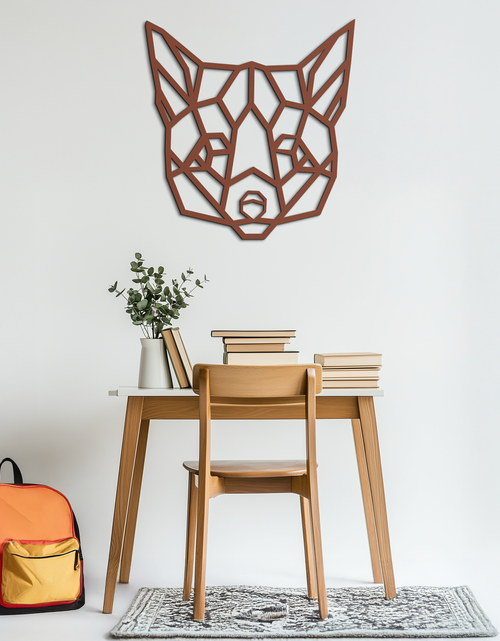 Load image into Gallery viewer, Geometric Fox Metal Wall Art - Modern Minimalist Decor- KAF182