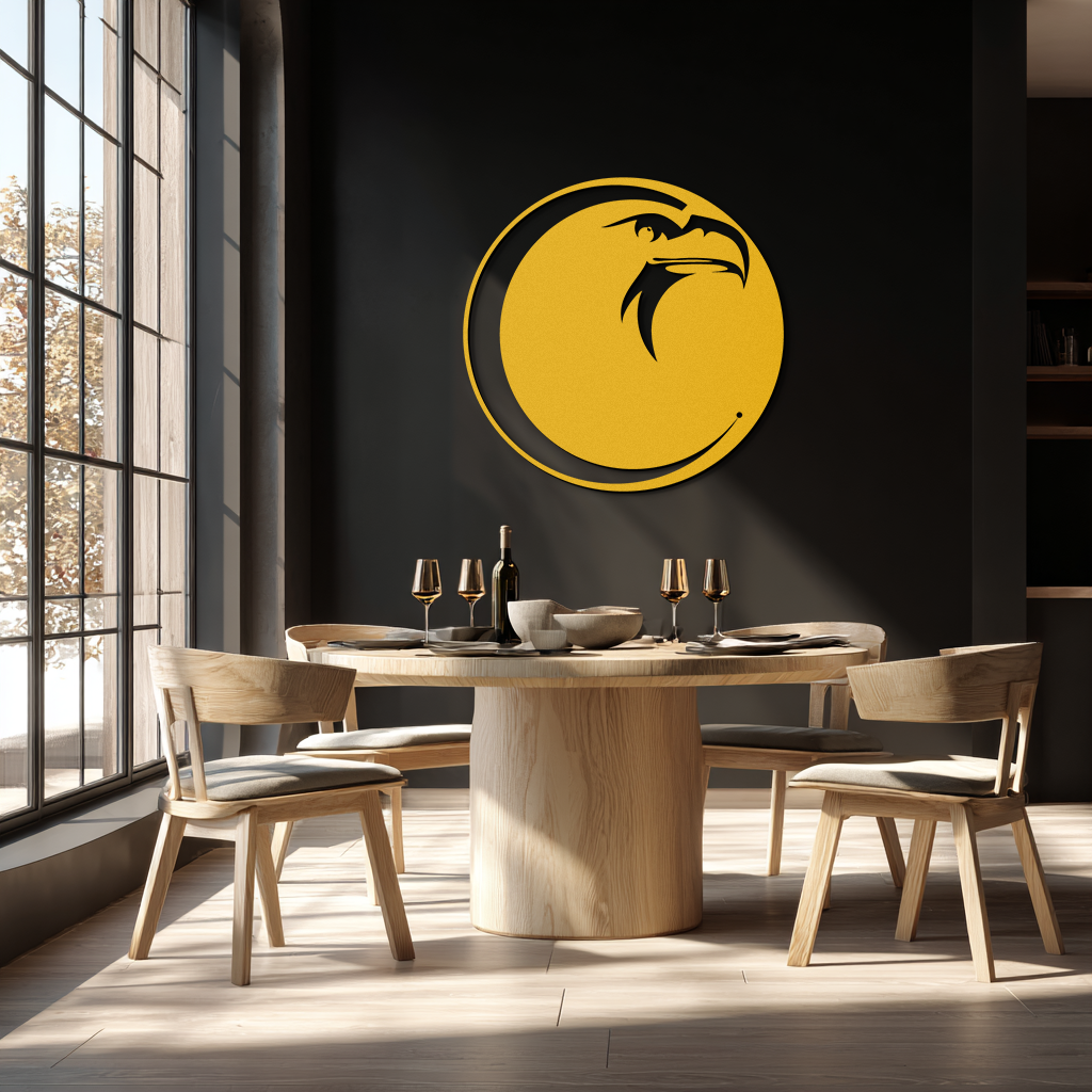 Eagle Moon Metal Wall Art - Majestic and Bold Decor- KAF185
