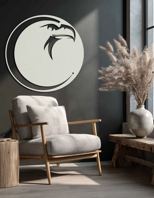 Load image into Gallery viewer, Eagle Moon Metal Wall Art - Majestic and Bold Decor- KAF185