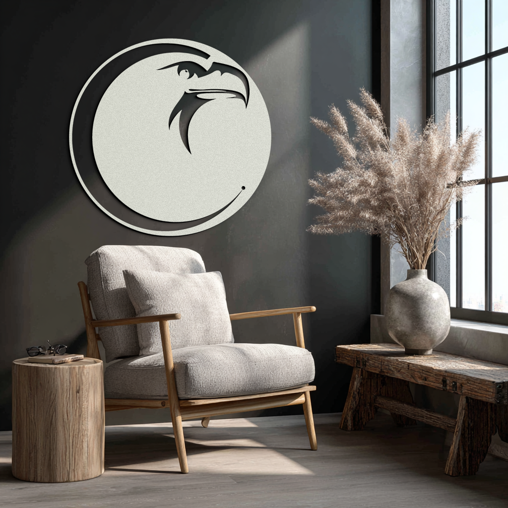 Eagle Moon Metal Wall Art - Majestic and Bold Decor- KAF185