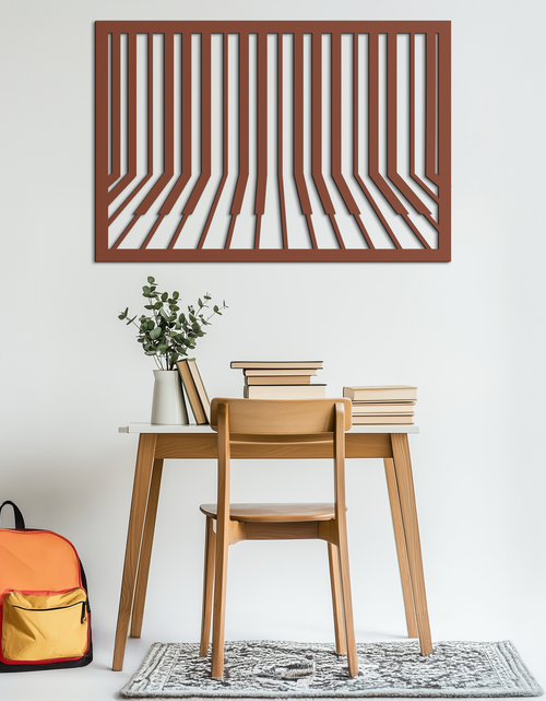 Load image into Gallery viewer, Geometric Piano Keys Metal Wall Art - Modern Music Decor- KAF189