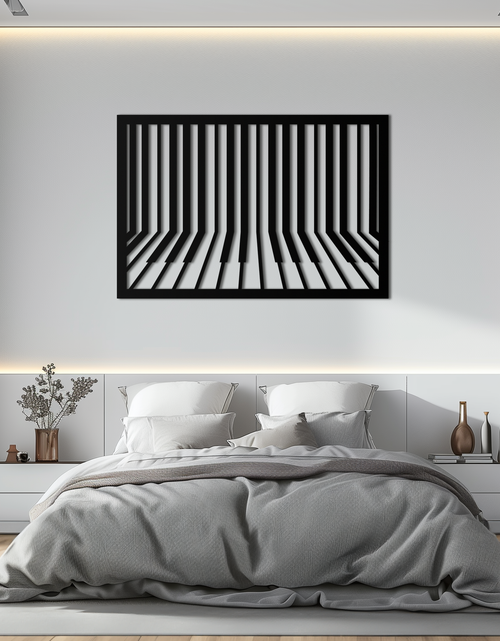 Load image into Gallery viewer, Geometric Piano Keys Metal Wall Art - Modern Music Decor- KAF189
