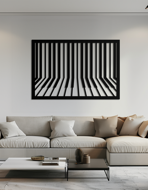 Load image into Gallery viewer, Geometric Piano Keys Metal Wall Art - Modern Music Decor- KAF189