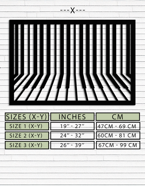 Load image into Gallery viewer, Geometric Piano Keys Metal Wall Art - Modern Music Decor- KAF189