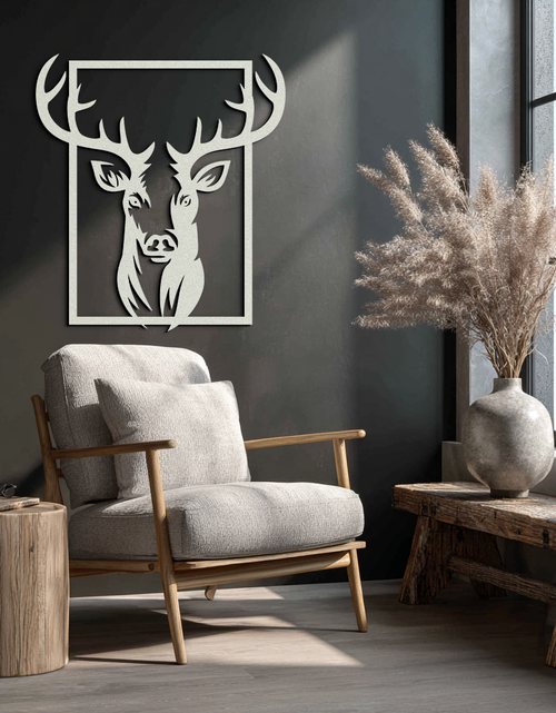 Load image into Gallery viewer, Majestic Deer Metal Wall Art - Nature-Inspired Minimalist Decor- KAF190
