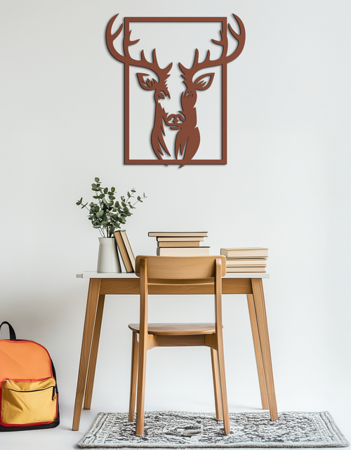 Load image into Gallery viewer, Majestic Deer Metal Wall Art - Nature-Inspired Minimalist Decor- KAF190