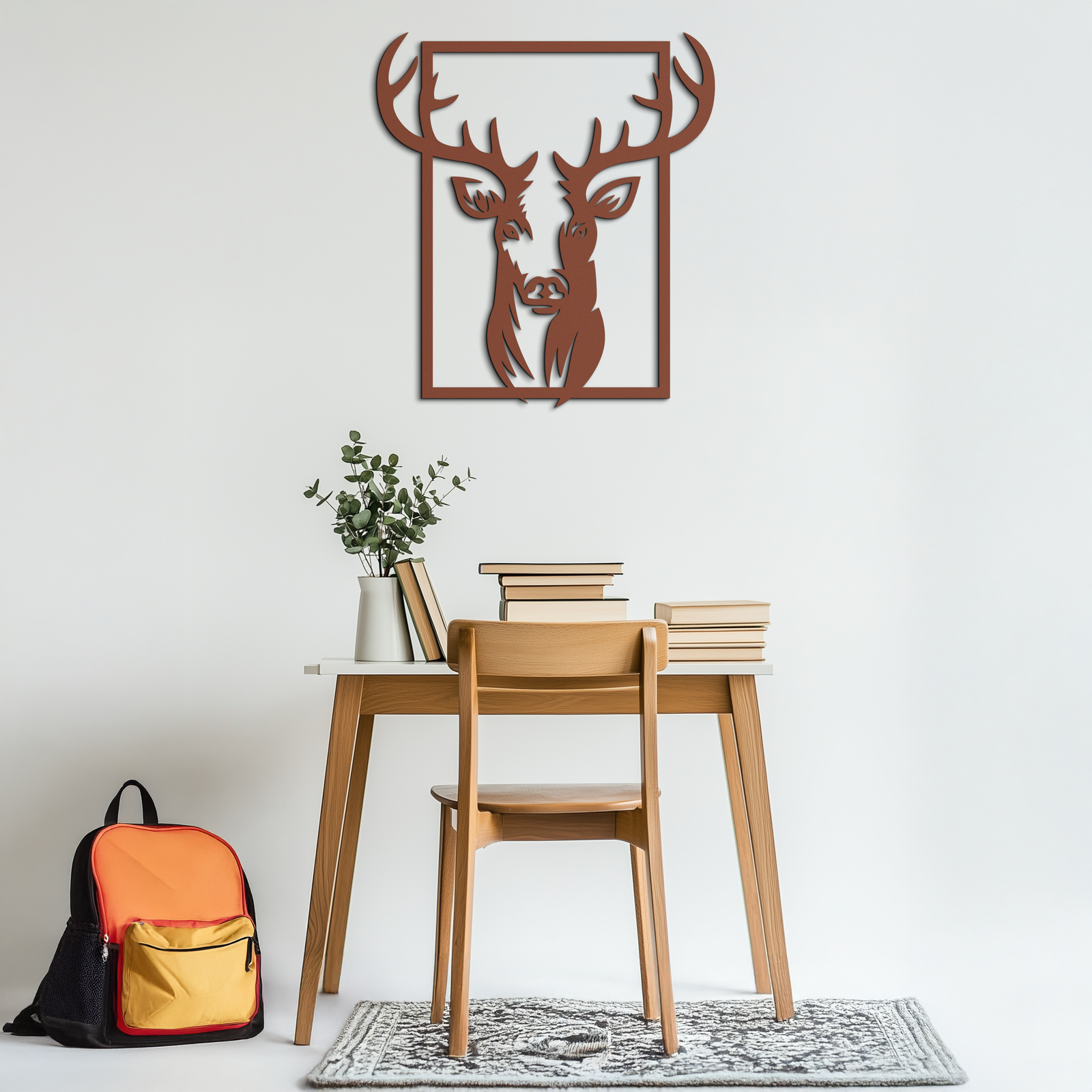 Majestic Deer Metal Wall Art - Nature-Inspired Minimalist Decor- KAF190