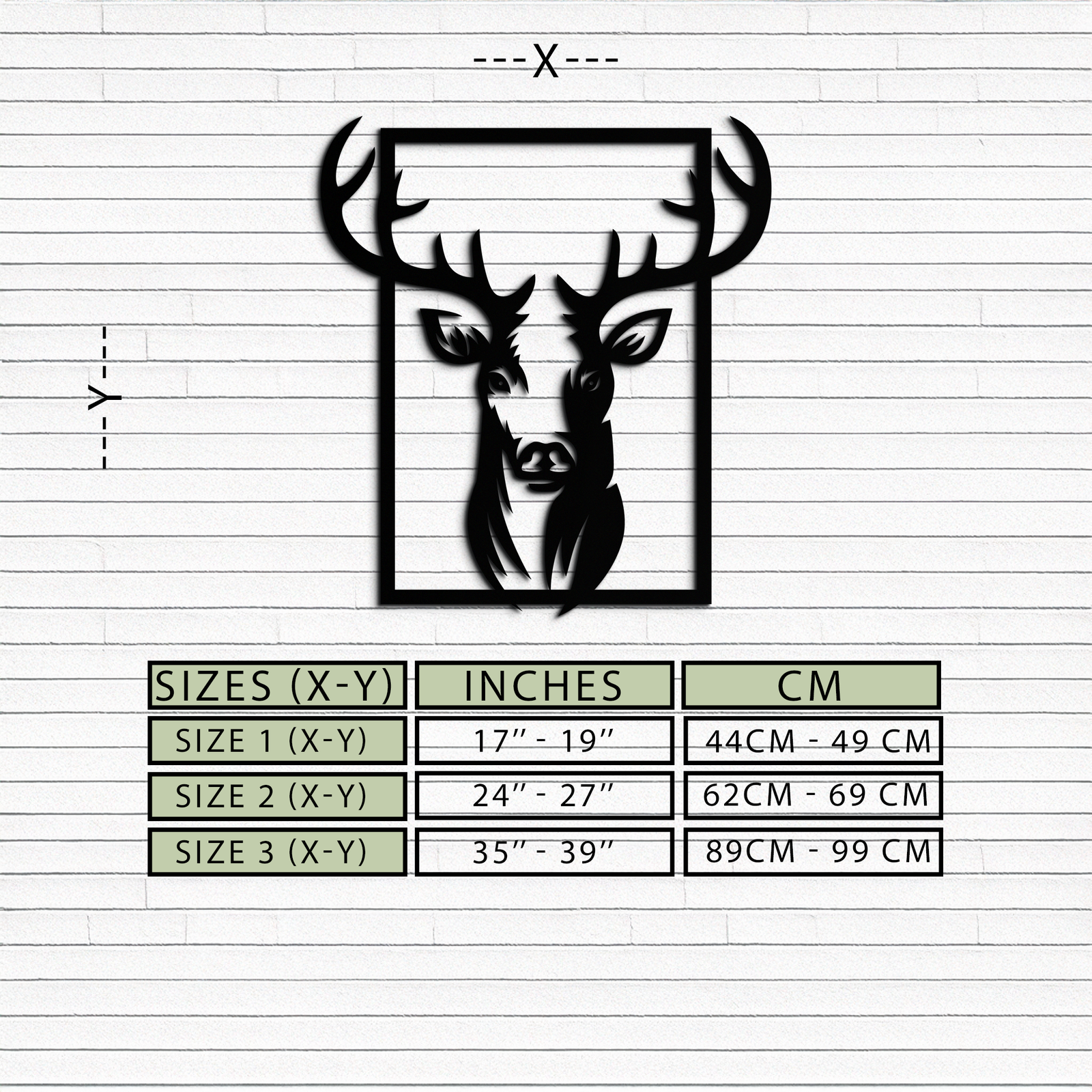 Majestic Deer Metal Wall Art - Nature-Inspired Minimalist Decor- KAF190