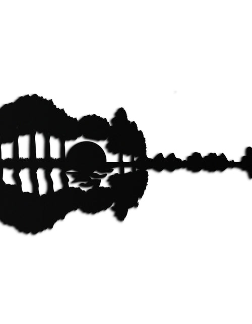 Load image into Gallery viewer, Guitar Landscape Metal Wall Art – Music & Nature Fusion - KAF191