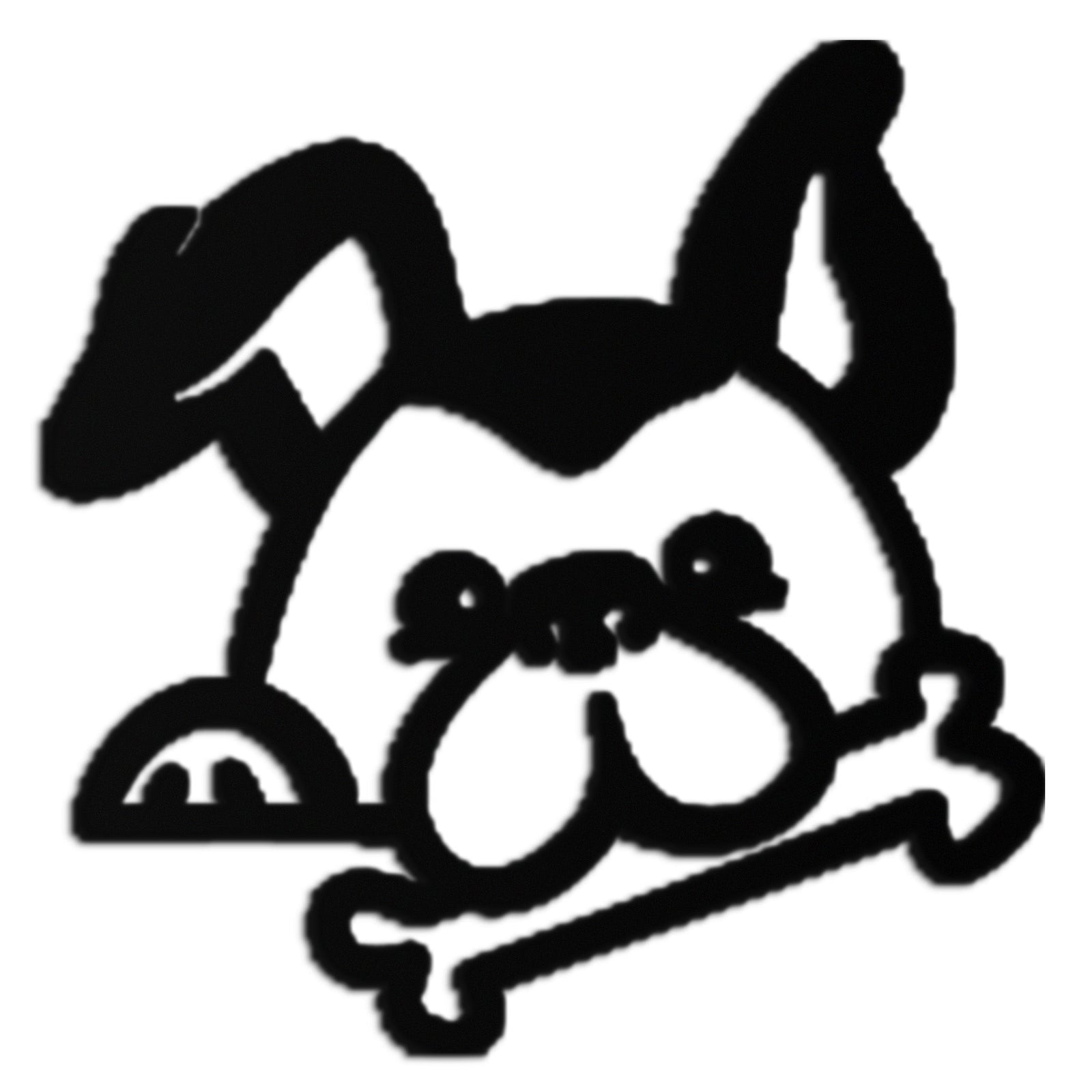 Bone-Holding Dog Metal Wall Art - Playful Pet Decor - KAF194