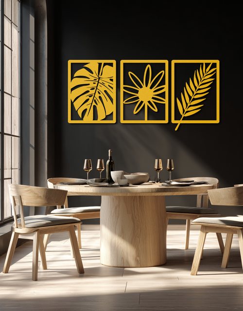 Load image into Gallery viewer, Botanical Metal Wall Art Set - Nature-Inspired Minimalist Decor - KAF198