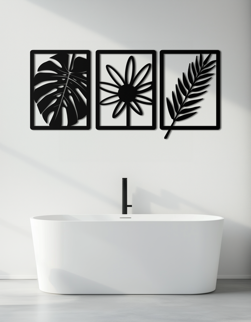 Load image into Gallery viewer, Botanical Metal Wall Art Set - Nature-Inspired Minimalist Decor - KAF198