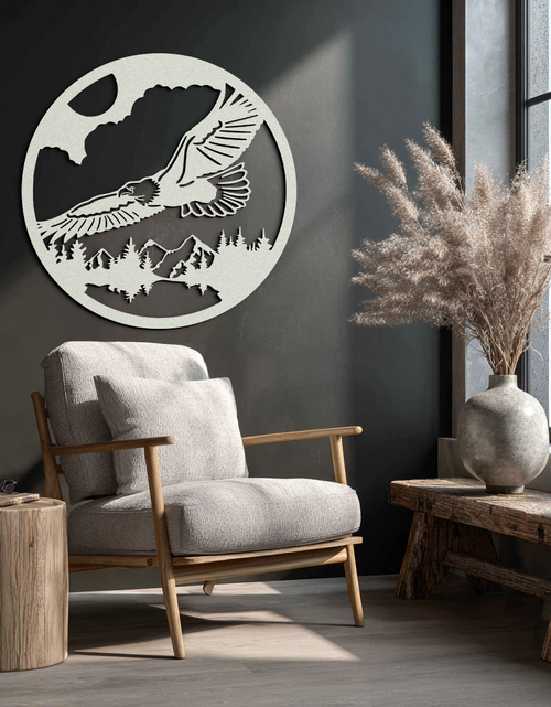 Load image into Gallery viewer, Majestic Eagle Metal Wall Art - Nature-Inspired Decor - KAF201