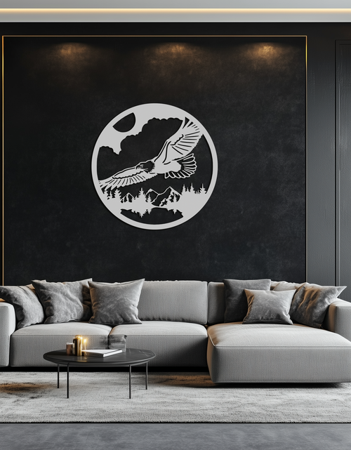 Load image into Gallery viewer, Majestic Eagle Metal Wall Art - Nature-Inspired Decor - KAF201