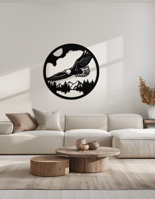 Load image into Gallery viewer, Majestic Eagle Metal Wall Art - Nature-Inspired Decor - KAF201