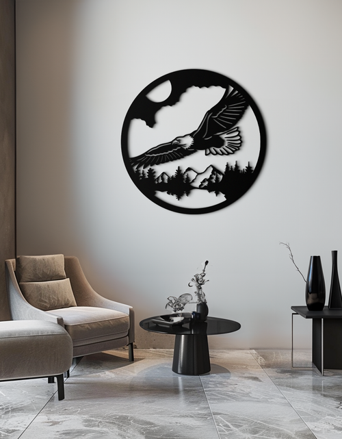 Load image into Gallery viewer, Majestic Eagle Metal Wall Art - Nature-Inspired Decor - KAF201