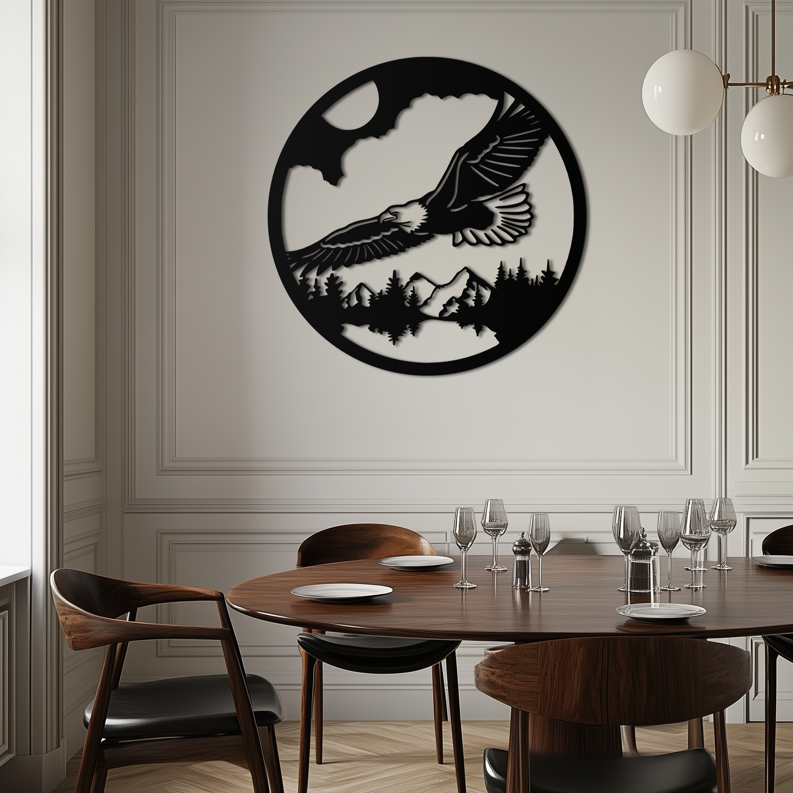 Majestic Eagle Metal Wall Art - Nature-Inspired Decor - KAF201