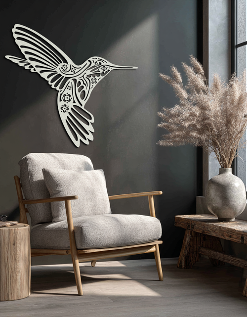 Load image into Gallery viewer, Hummingbird Metal Wall Art - Elegant Nature-Inspired Decor - KAF203