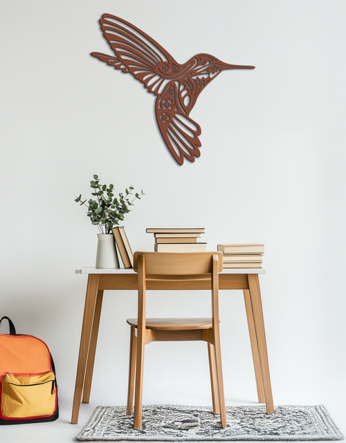 Load image into Gallery viewer, Hummingbird Metal Wall Art - Elegant Nature-Inspired Decor - KAF203