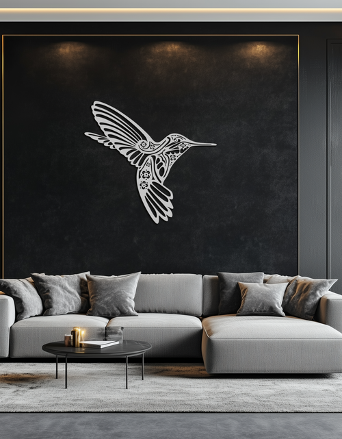 Load image into Gallery viewer, Hummingbird Metal Wall Art - Elegant Nature-Inspired Decor - KAF203