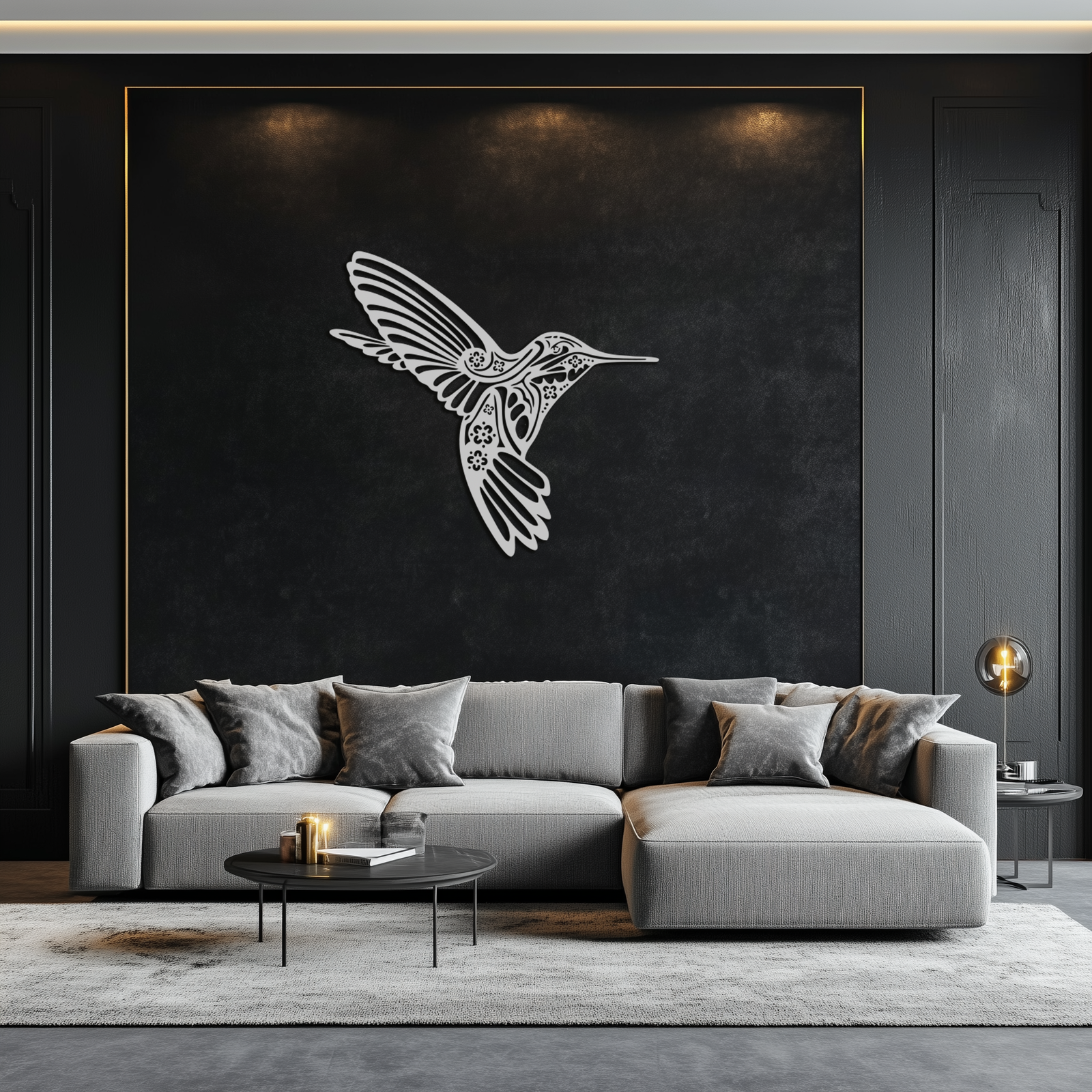 Hummingbird Metal Wall Art - Elegant Nature-Inspired Decor - KAF203