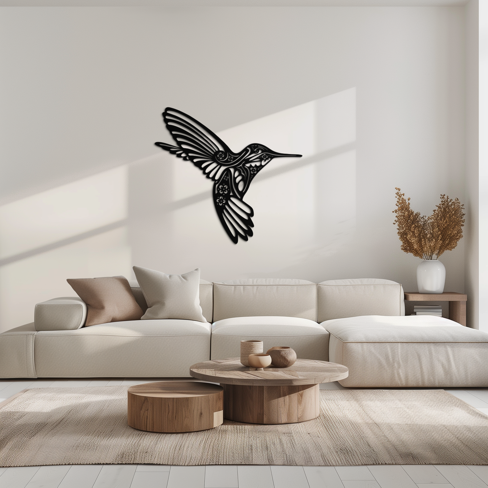 Hummingbird Metal Wall Art - Elegant Nature-Inspired Decor - KAF203