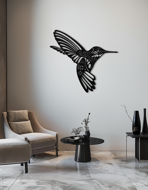 Load image into Gallery viewer, Hummingbird Metal Wall Art - Elegant Nature-Inspired Decor - KAF203