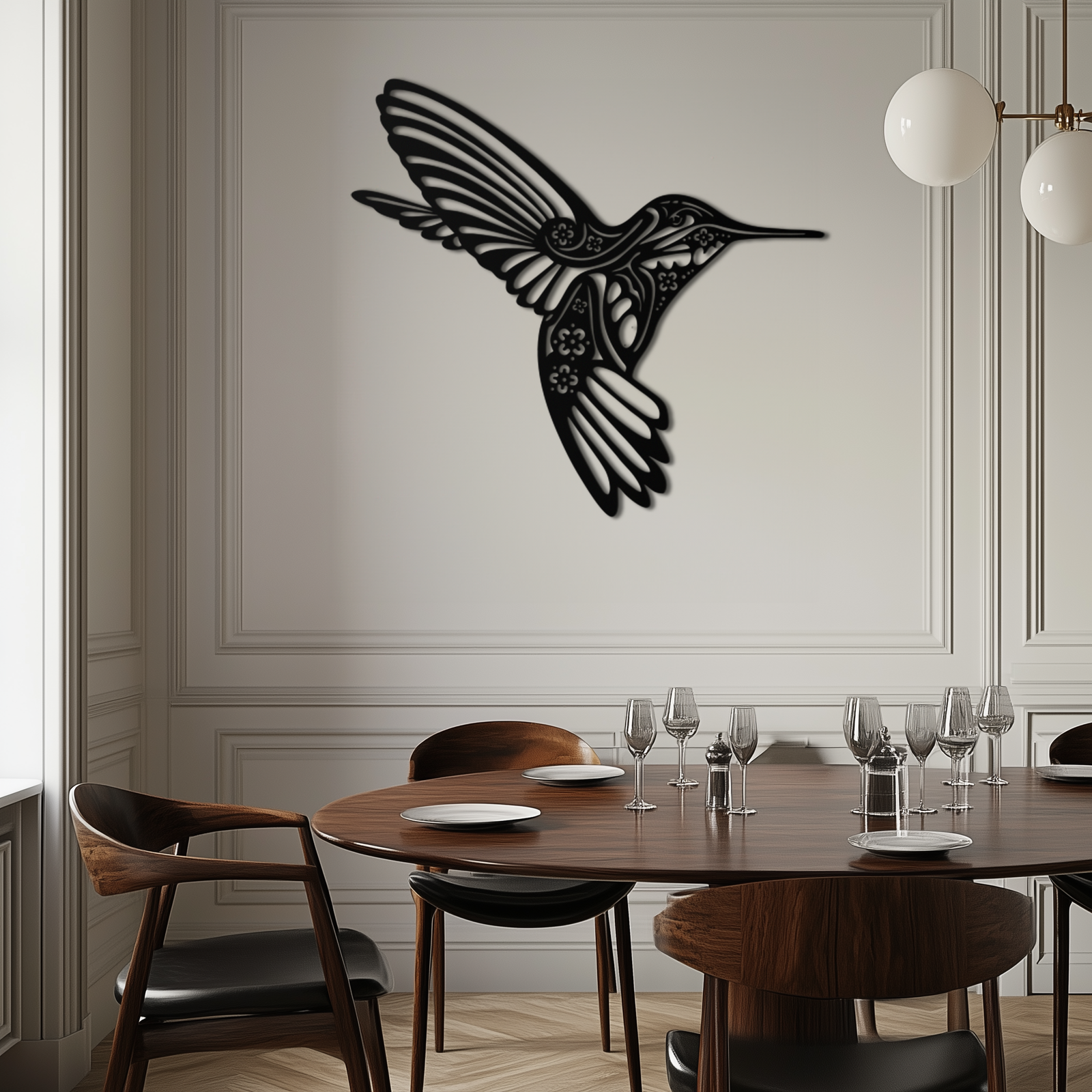 Hummingbird Metal Wall Art - Elegant Nature-Inspired Decor - KAF203