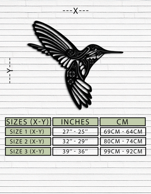 Load image into Gallery viewer, Hummingbird Metal Wall Art - Elegant Nature-Inspired Decor - KAF203