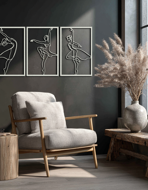 Load image into Gallery viewer, Elegant Ballerina Trio Metal Wall Art - Graceful Dance Silhouettes - KAF205