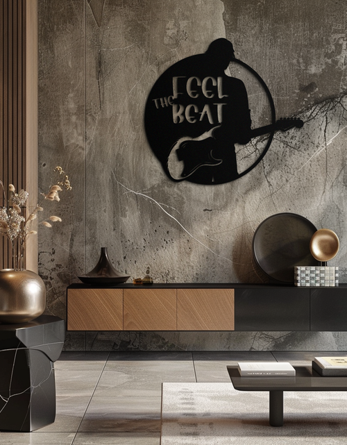 Load image into Gallery viewer, Feel the Beat Metal Wall Art - Music-Inspired Decor - KAF210