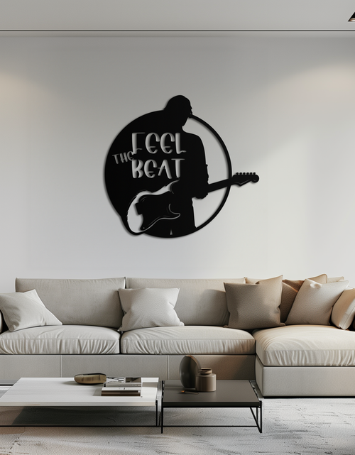 Load image into Gallery viewer, Feel the Beat Metal Wall Art - Music-Inspired Decor - KAF210