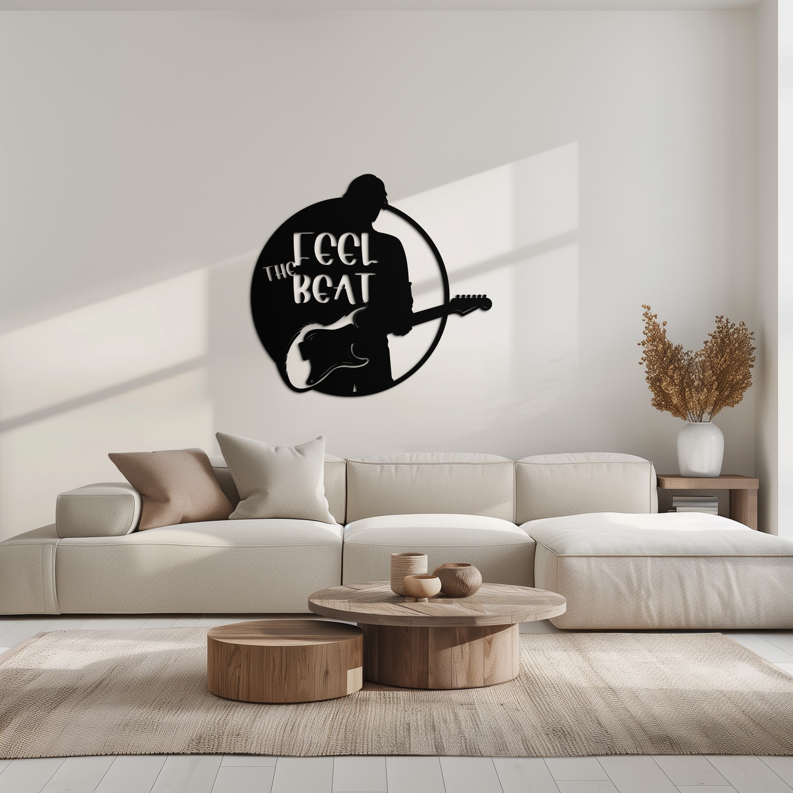 Feel the Beat Metal Wall Art - Music-Inspired Decor - KAF210
