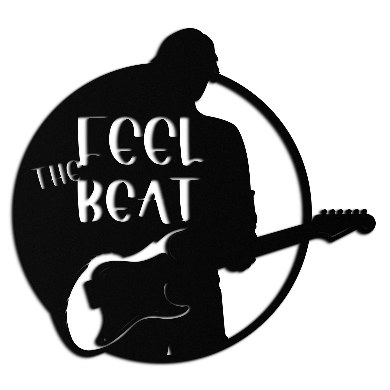 Feel the Beat Metal Wall Art - Music-Inspired Decor - KAF210