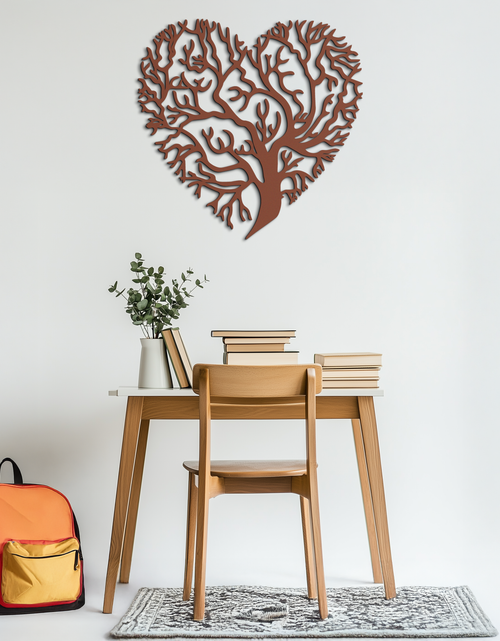 Load image into Gallery viewer, Heart Tree Metal Wall Art – Nature & Love-Inspired Decor - KAF211