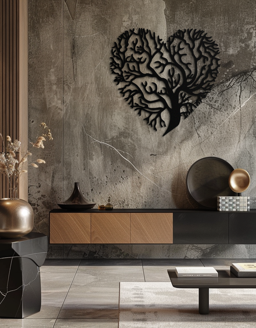 Load image into Gallery viewer, Heart Tree Metal Wall Art – Nature & Love-Inspired Decor - KAF211