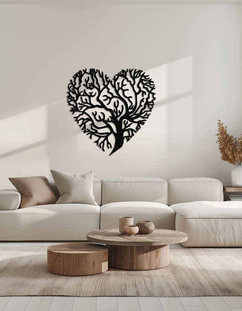 Load image into Gallery viewer, Heart Tree Metal Wall Art – Nature & Love-Inspired Decor - KAF211