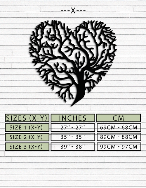 Load image into Gallery viewer, Heart Tree Metal Wall Art – Nature & Love-Inspired Decor - KAF211