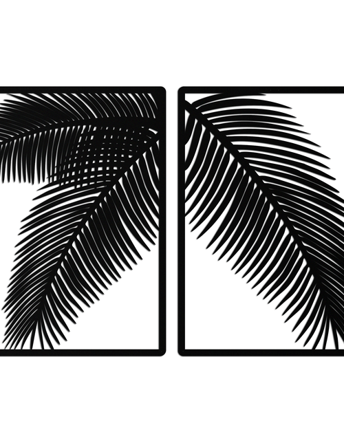 Load image into Gallery viewer, Palm Leaf Metal Wall Art – Tropical Minimalist Decor - KAF212