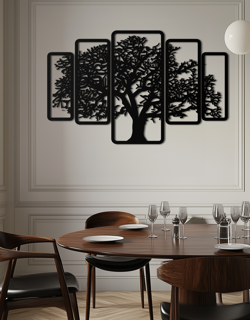 Load image into Gallery viewer, Multi-Panel Tree Metal Wall Art – Nature-Inspired Decor - KAF213