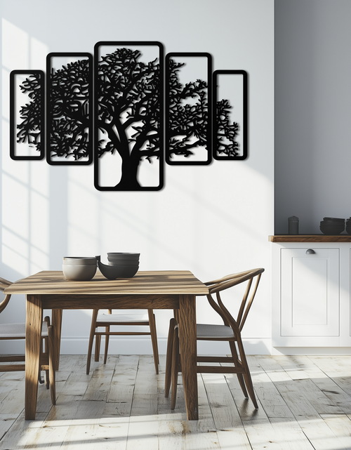 Load image into Gallery viewer, Multi-Panel Tree Metal Wall Art – Nature-Inspired Decor - KAF213