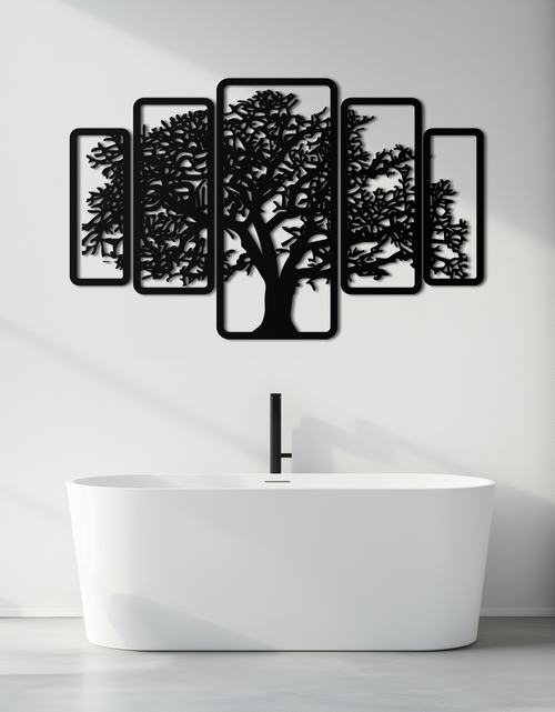 Load image into Gallery viewer, Multi-Panel Tree Metal Wall Art – Nature-Inspired Decor - KAF213