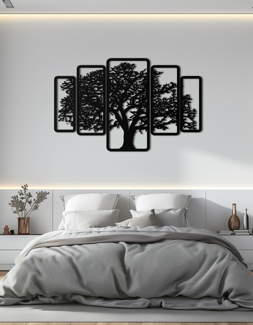 Load image into Gallery viewer, Multi-Panel Tree Metal Wall Art – Nature-Inspired Decor - KAF213