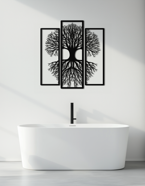 Load image into Gallery viewer, Tree of Life Metal Wall Art – 3-Panel Nature Decor - KAF214