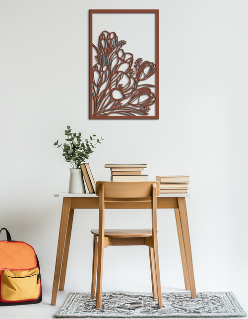 Load image into Gallery viewer, Floral Metal Wall Art – Elegant Botanical Home Decor - KAF219